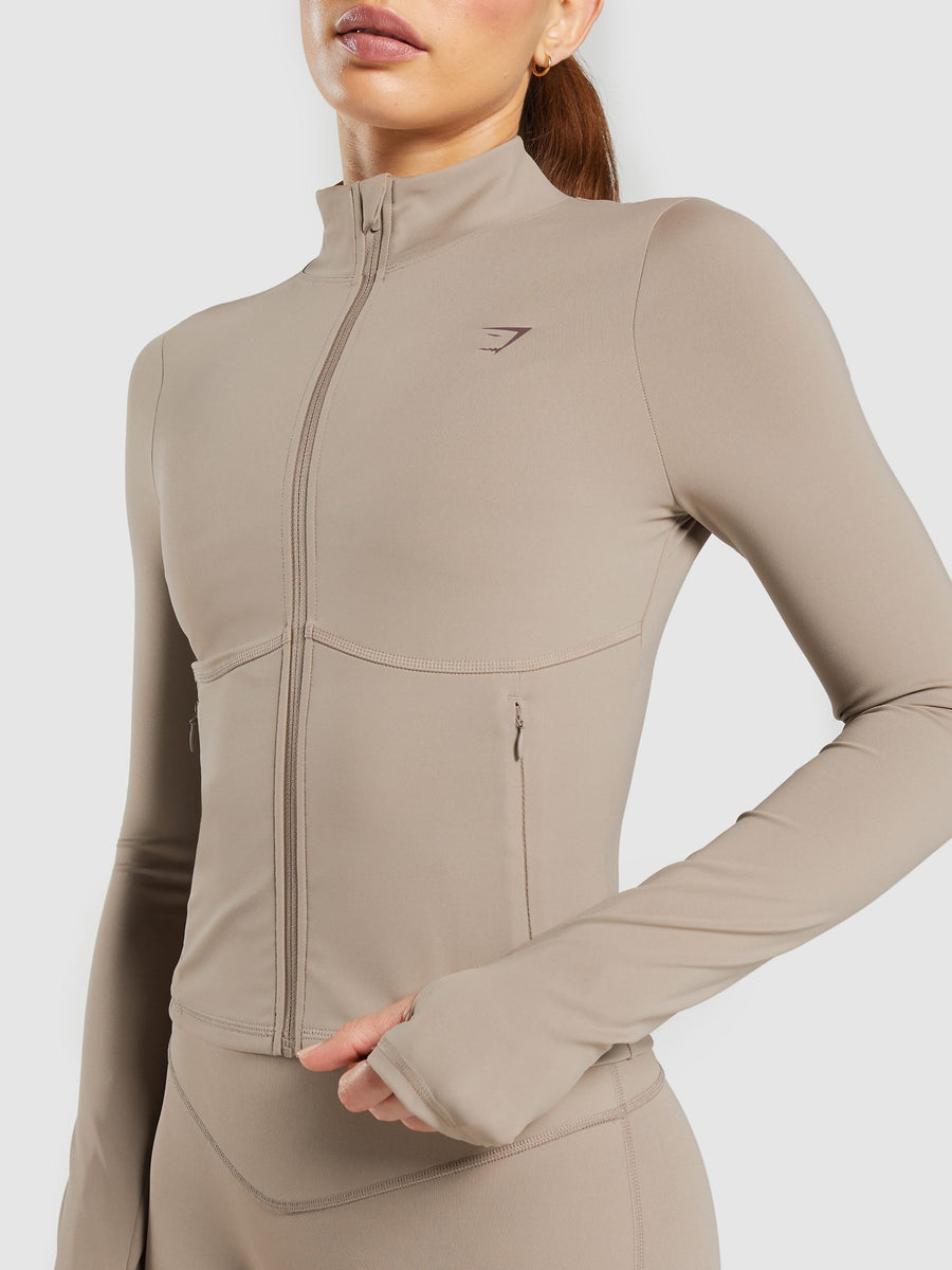 Gymshark Elevate Tracktop — Lifestyle Brown — 4