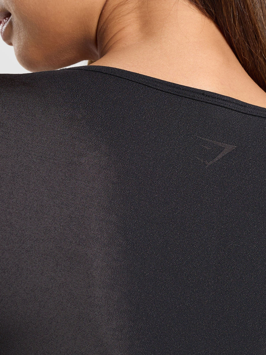 Gymshark Blur Seamless Long Sleeve Crop Top — Black/Asphalt Grey — 5