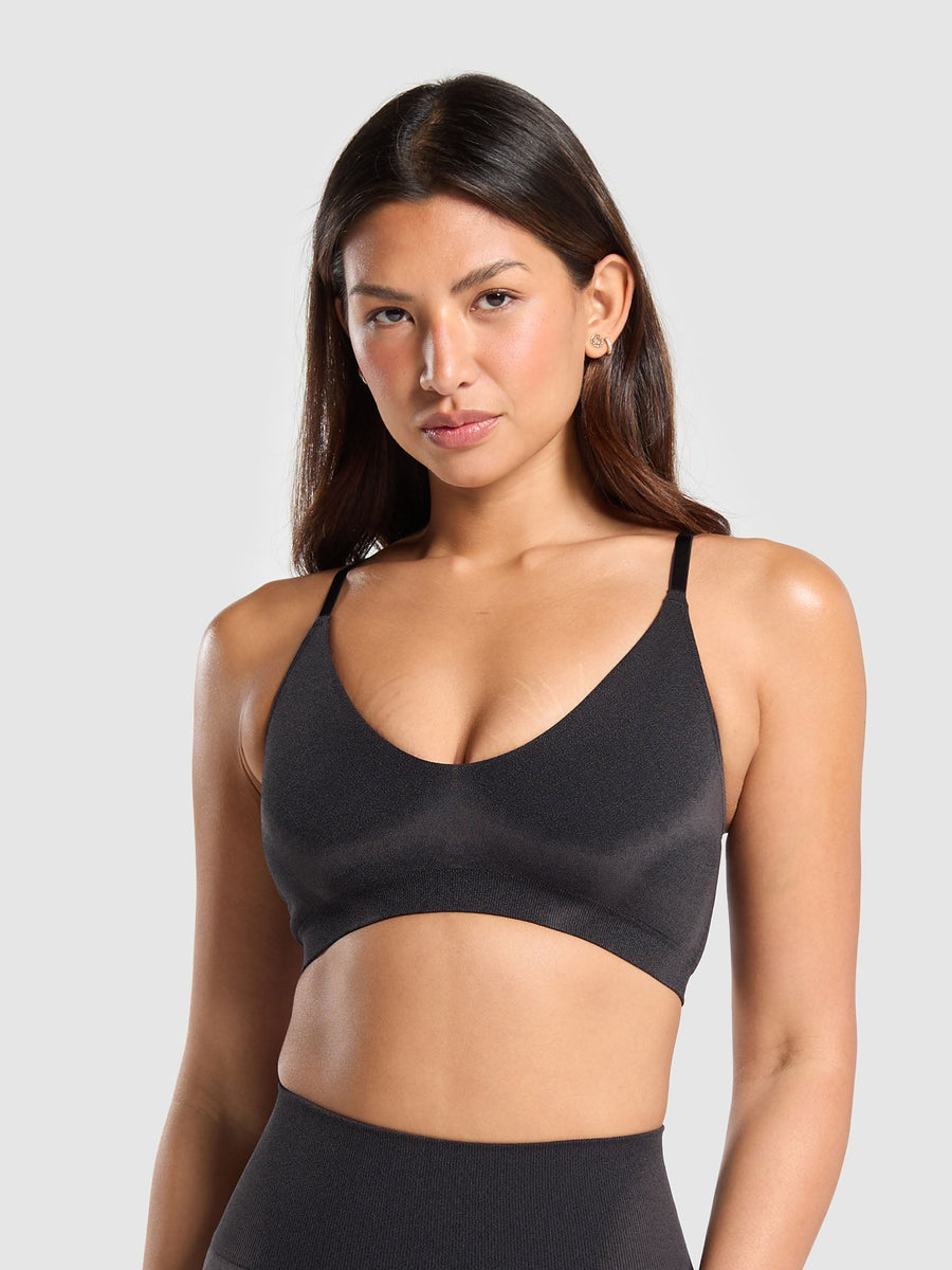 Gymshark Blur Seamless Bralette — Black/Asphalt Grey — 1