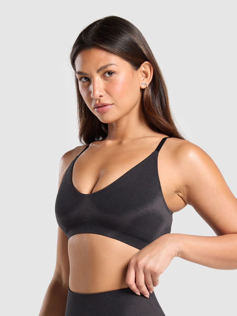 Gymshark Blur Seamless Bralette — Black/Asphalt Grey — 2