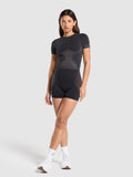 Gymshark Blur Seamless T-Shirt — Black/Asphalt Grey — 4