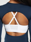 Gymshark Everyday Open Back Long Sleeve Top — Navy — 5