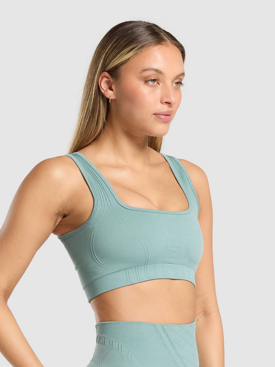 Gymshark Corset Seamless Sports Bra — Celeste Blue — 5