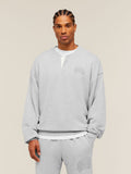 Gymshark GSLC Henley Sweat — Soft Grey Marl — 1