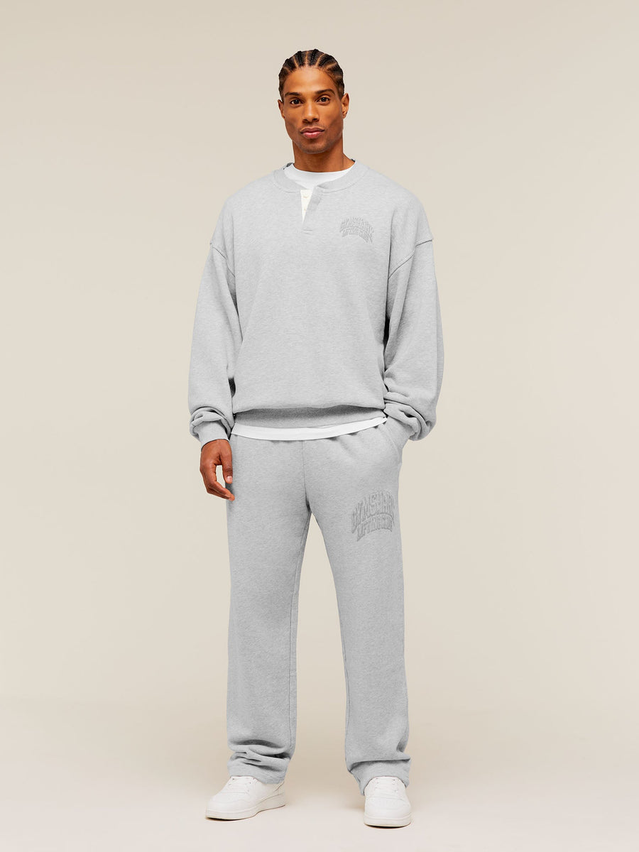 Gymshark GSLC Henley Sweat — Soft Grey Marl — 6