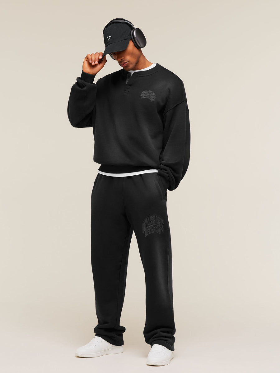 Gymshark GSLC Henley Sweat — Black — 5