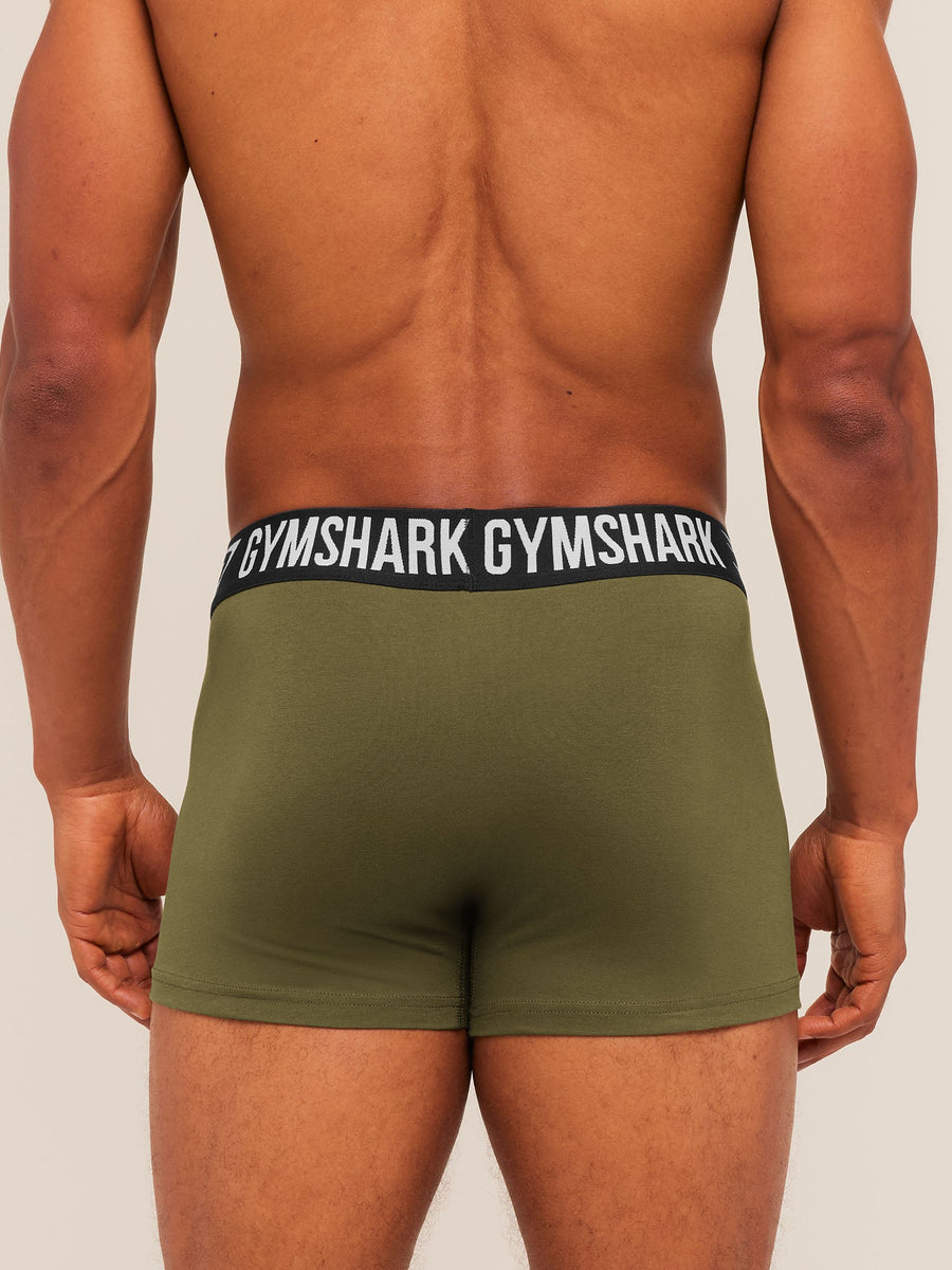 Gymshark Boxer Brief 5PK — Chalk Beige/Canvas Green/Espresso Brown/Cherry Purple/Lifestyle Brown — 5