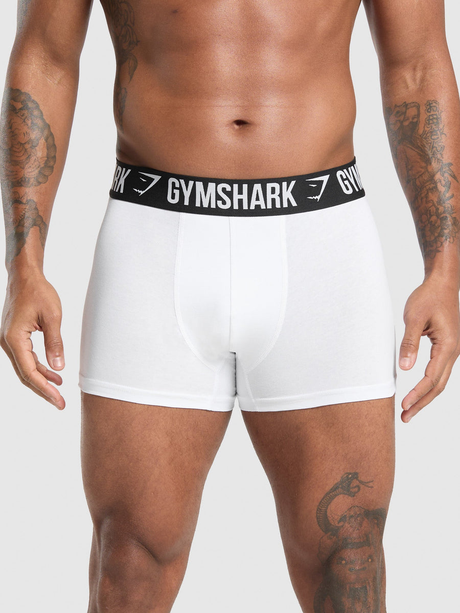 Gymshark Boxer Brief 3PK — White — 2