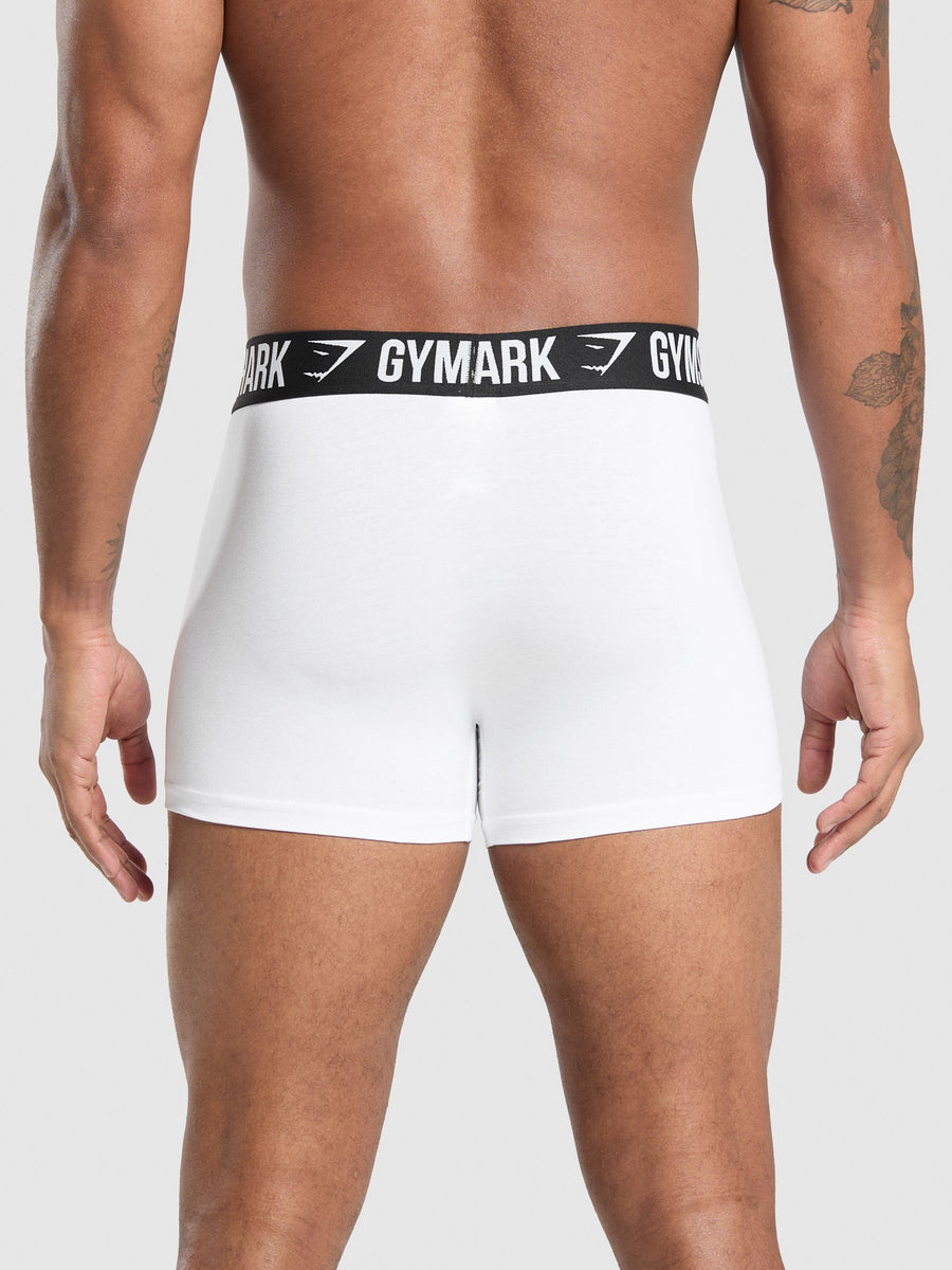 Gymshark Boxer Brief 3PK — White — 3