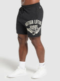 Gymshark British Lifting Goods Graphic Shorts — Black — 1