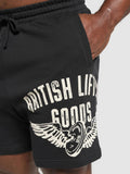 Gymshark British Lifting Goods Graphic Shorts — Black — 5