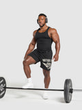 Gymshark British Lifting Goods Graphic Shorts — Black — 4