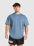 Gymshark Build Your Legacy Graphic T-Shirt — Faded Blue — 1