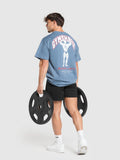 Gymshark Build Your Legacy Graphic T-Shirt — Faded Blue — 6