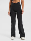 Gymshark Crossover Flared Tall Leggings — Black — 1