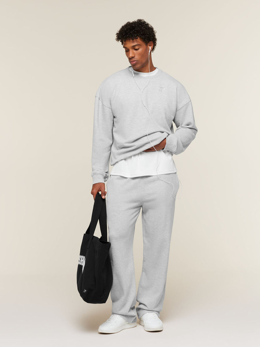 Gymshark Campus Crest Sweatshirt — Bros Soft Grey Marl — 5