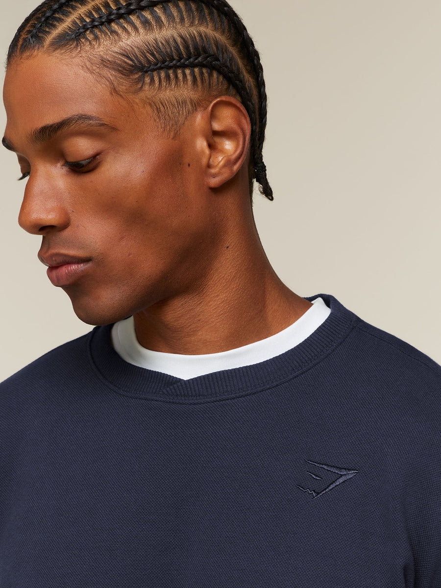 Gymshark Campus Crest Sweatshirt — Heavy Blue — 4