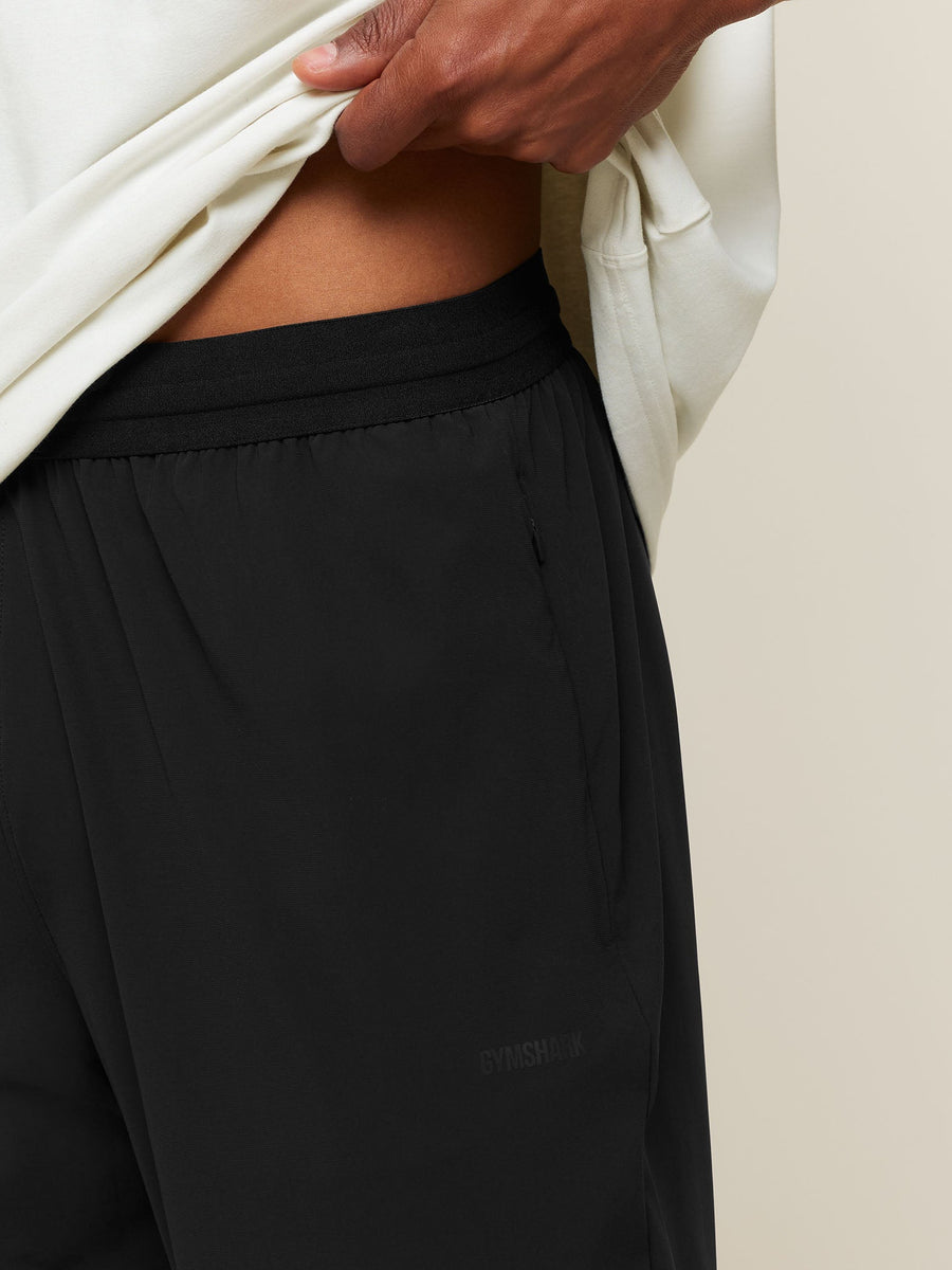 Gymshark Campus Crest Cuffed Pants — Black — 5