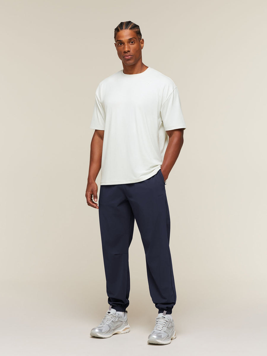 Gymshark Campus Crest Cuffed Pants — Heavy Blue — 6