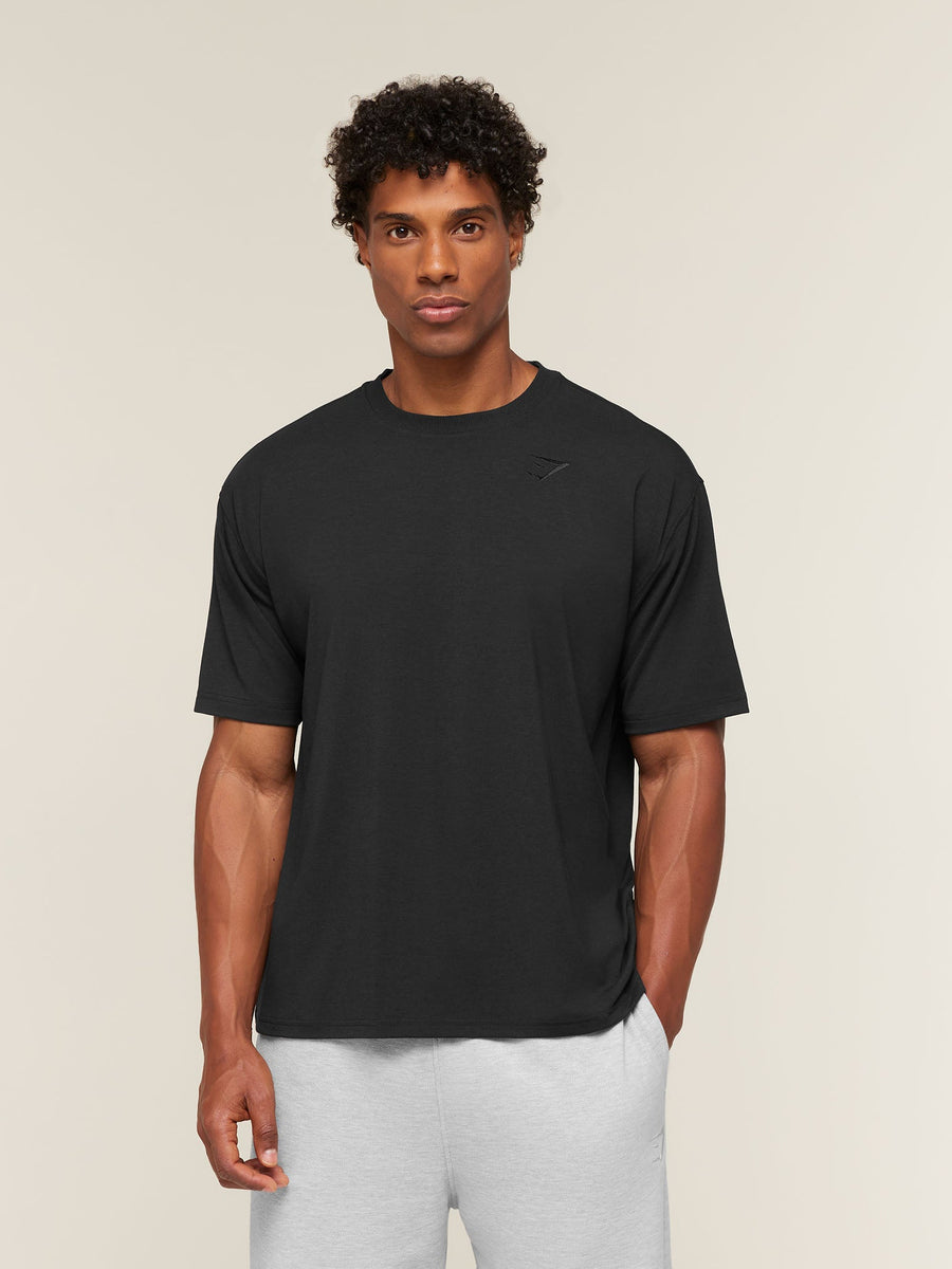 Gymshark Campus Crest T-Shirt — Black — 1