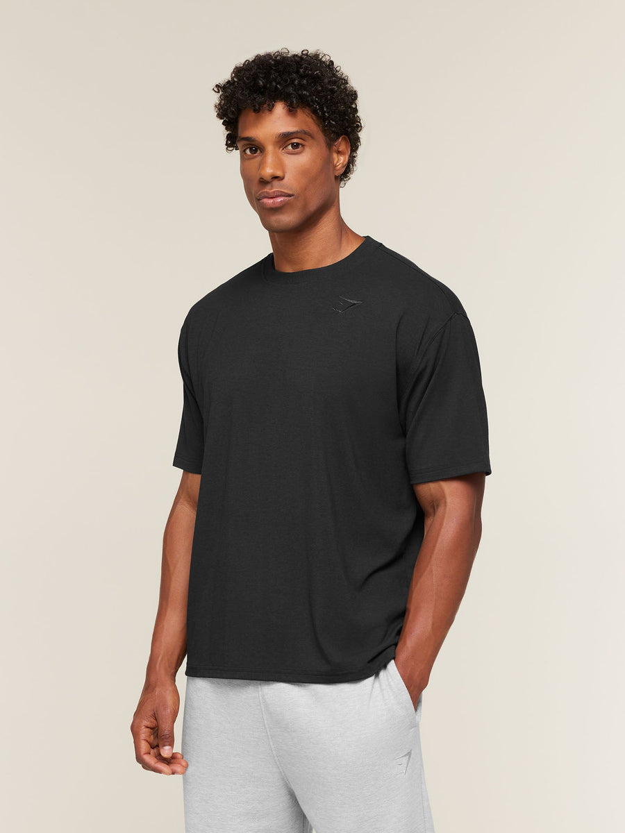 Gymshark Campus Crest T-Shirt — Black — 3