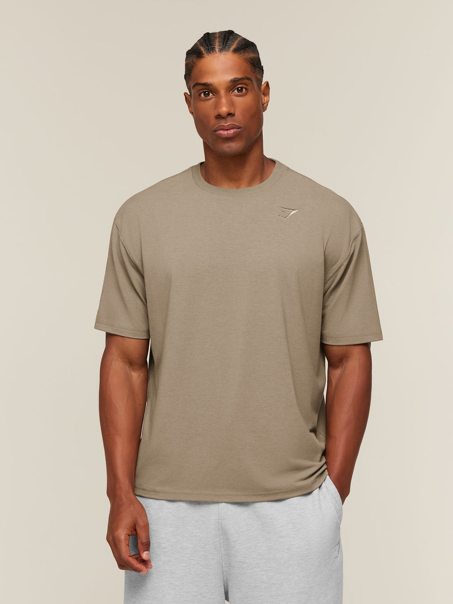 Gymshark Campus Crest T-Shirt — Lifestyle Brown — 1
