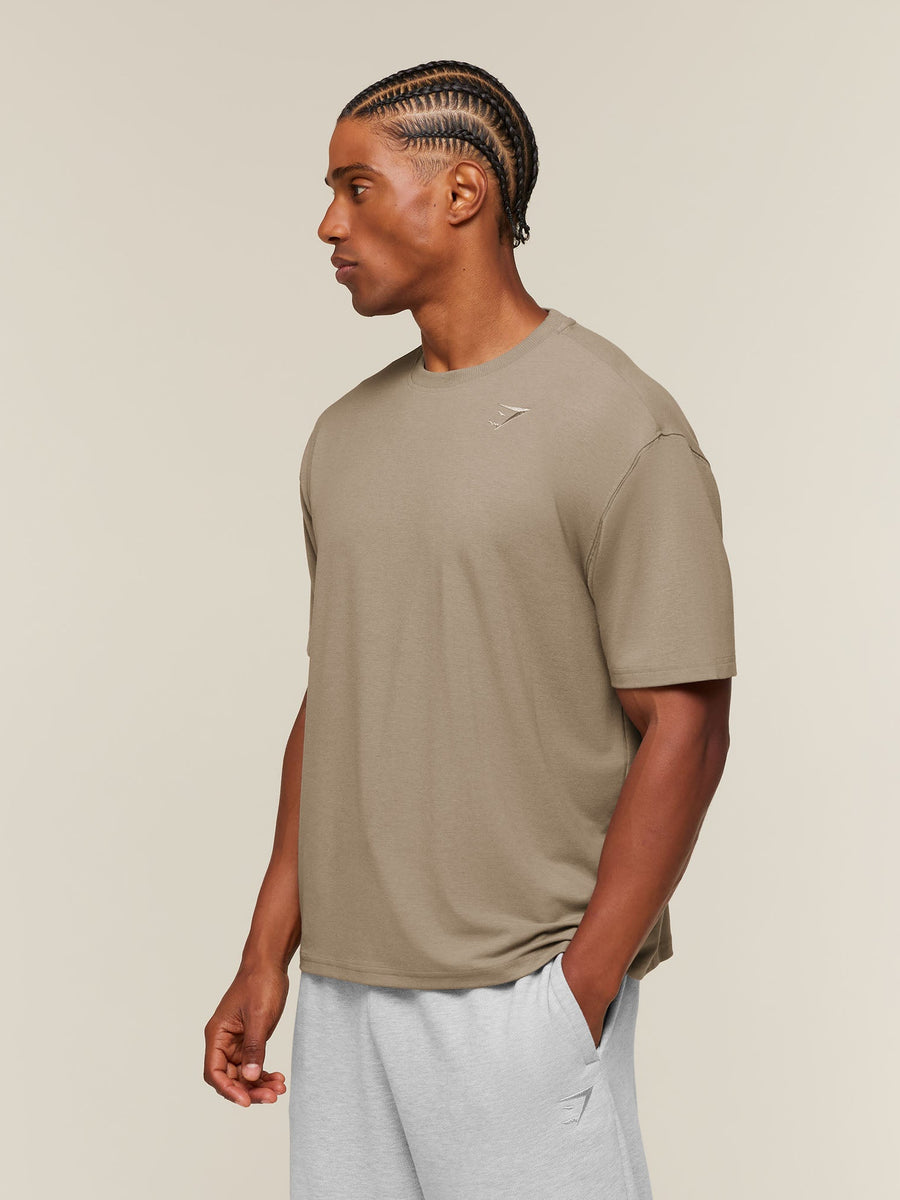 Gymshark Campus Crest T-Shirt — Lifestyle Brown — 3