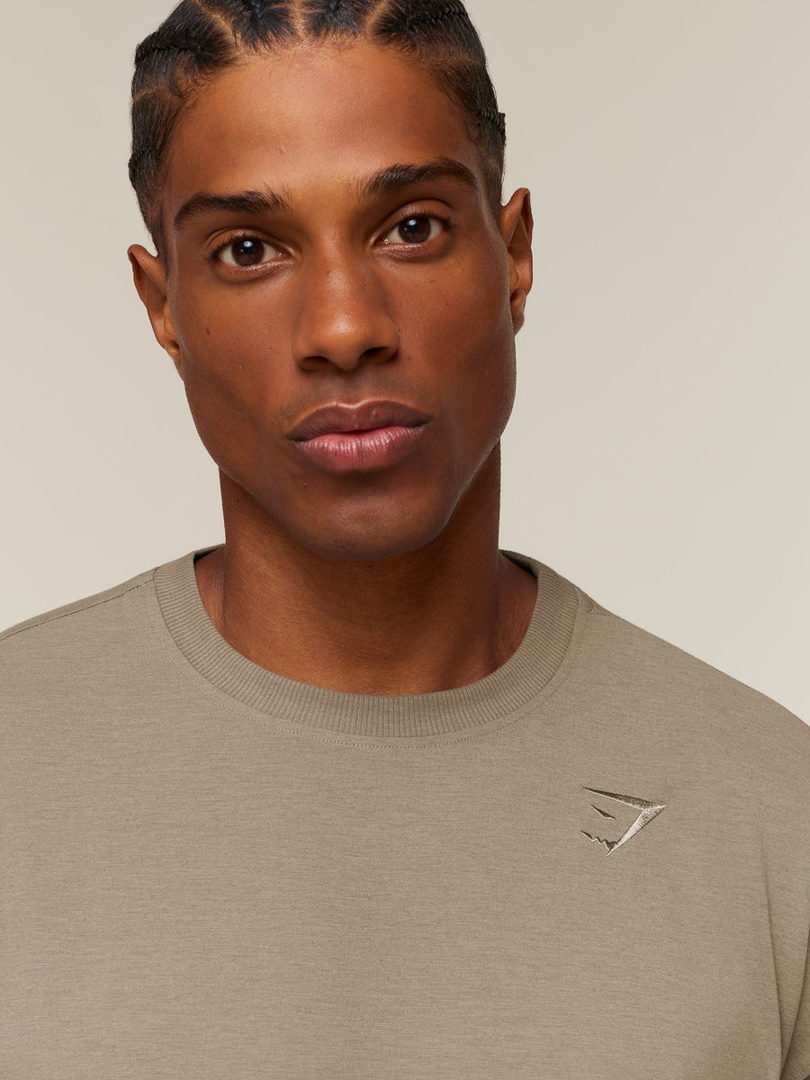 Gymshark Campus Crest T-Shirt — Lifestyle Brown — 4