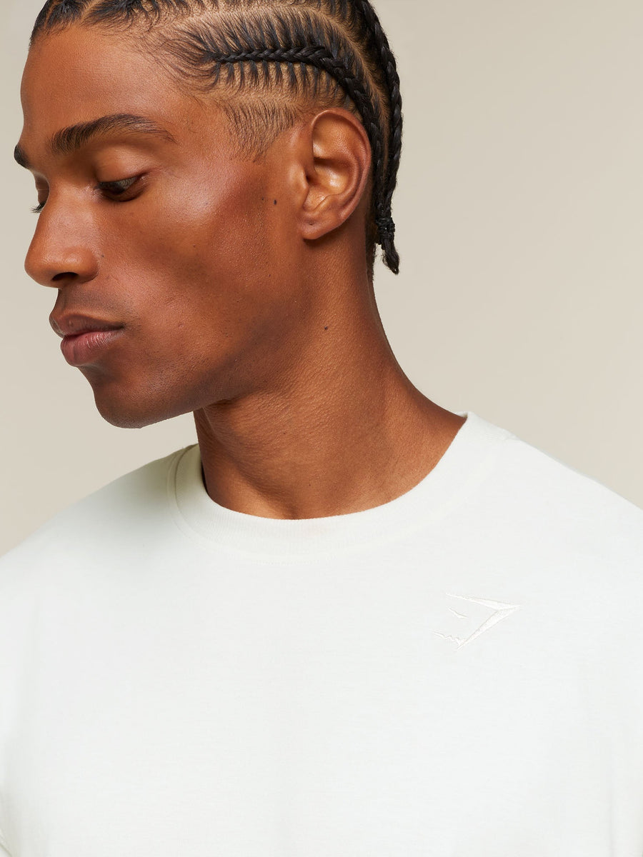 Gymshark Campus Crest T-Shirt — Soft White — 4