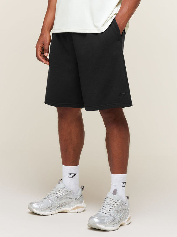 Gymshark Campus Crest Shorts — Bros Soft Grey Marl