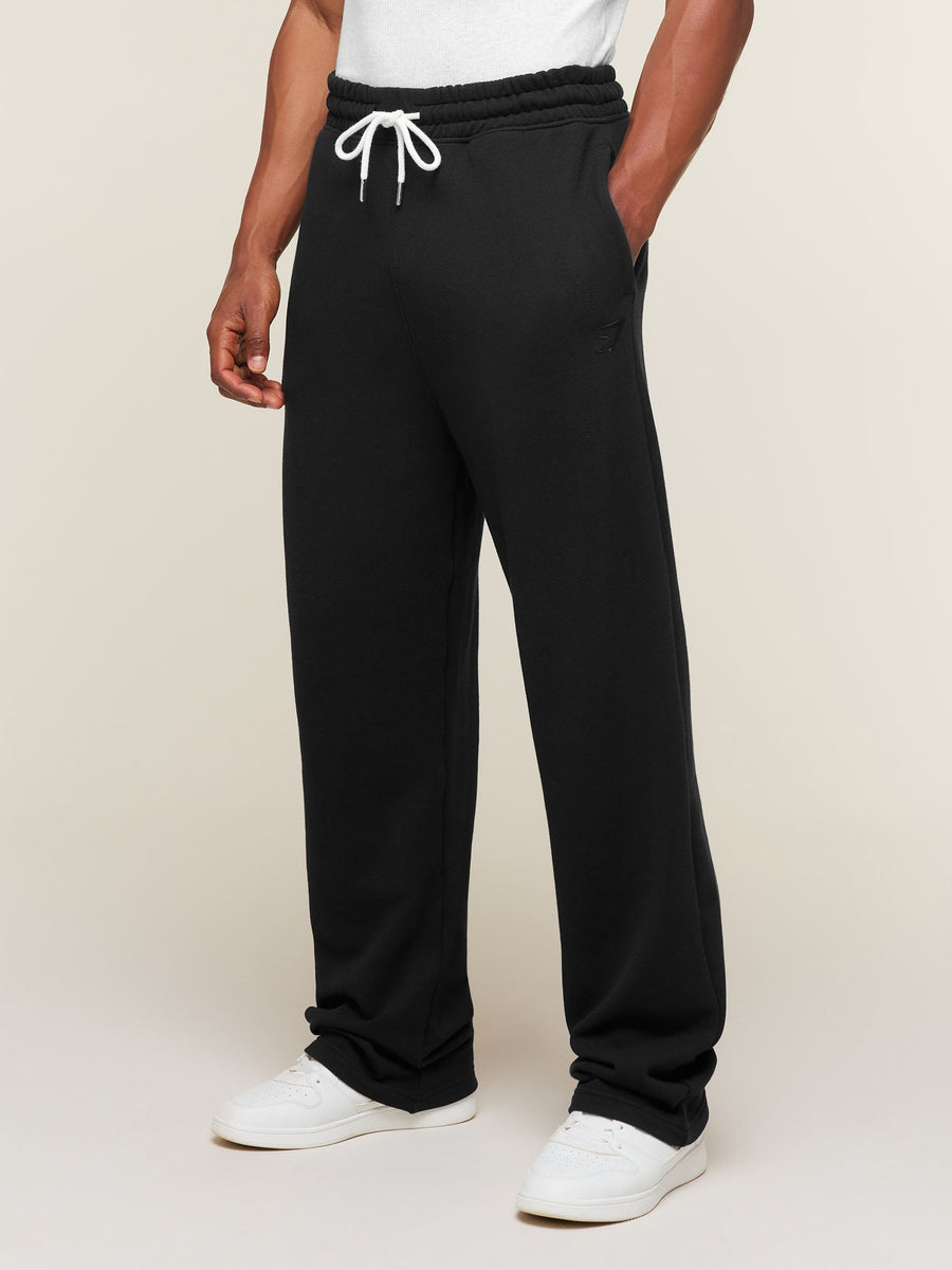 Gymshark Campus Crest Wide Leg Joggers — Black — 1