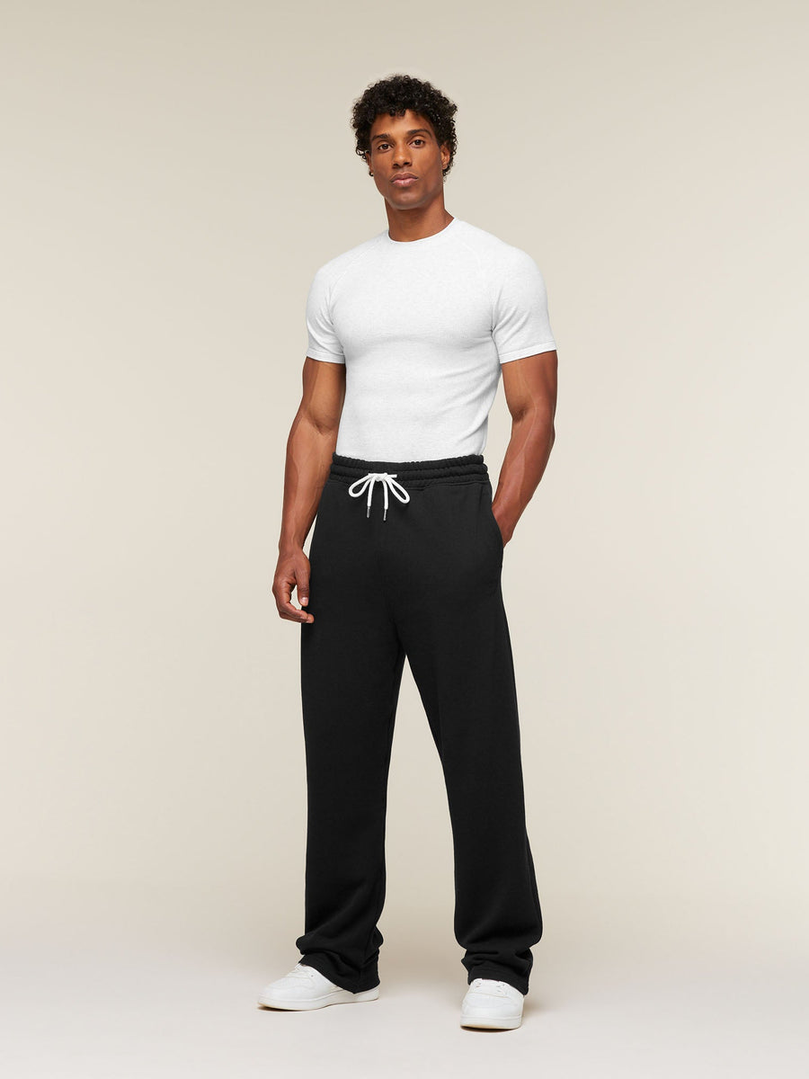 Gymshark Campus Crest Wide Leg Joggers — Black — 5