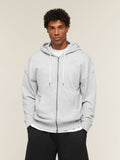 Gymshark Campus Crest Zip Through Hoodie — Bros Soft Grey Marl — 1