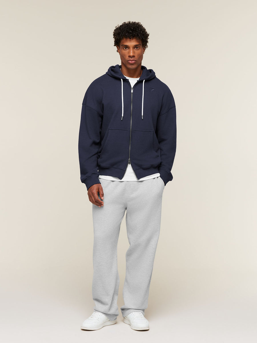 Gymshark Campus Crest Zip Through Hoodie — Heavy Blue — 5