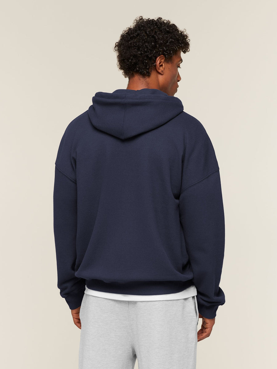 Gymshark Campus Crest Zip Through Hoodie — Heavy Blue — 2