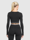 Gymshark Contrast Seamless Crop Top — Black — 2