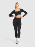 Gymshark Contrast Seamless Crop Top — Black — 4