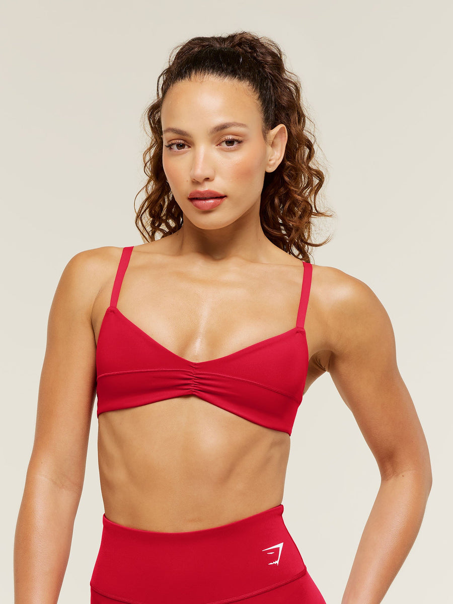Gymshark Colour Block Sports Bra — Carmine Red — 1
