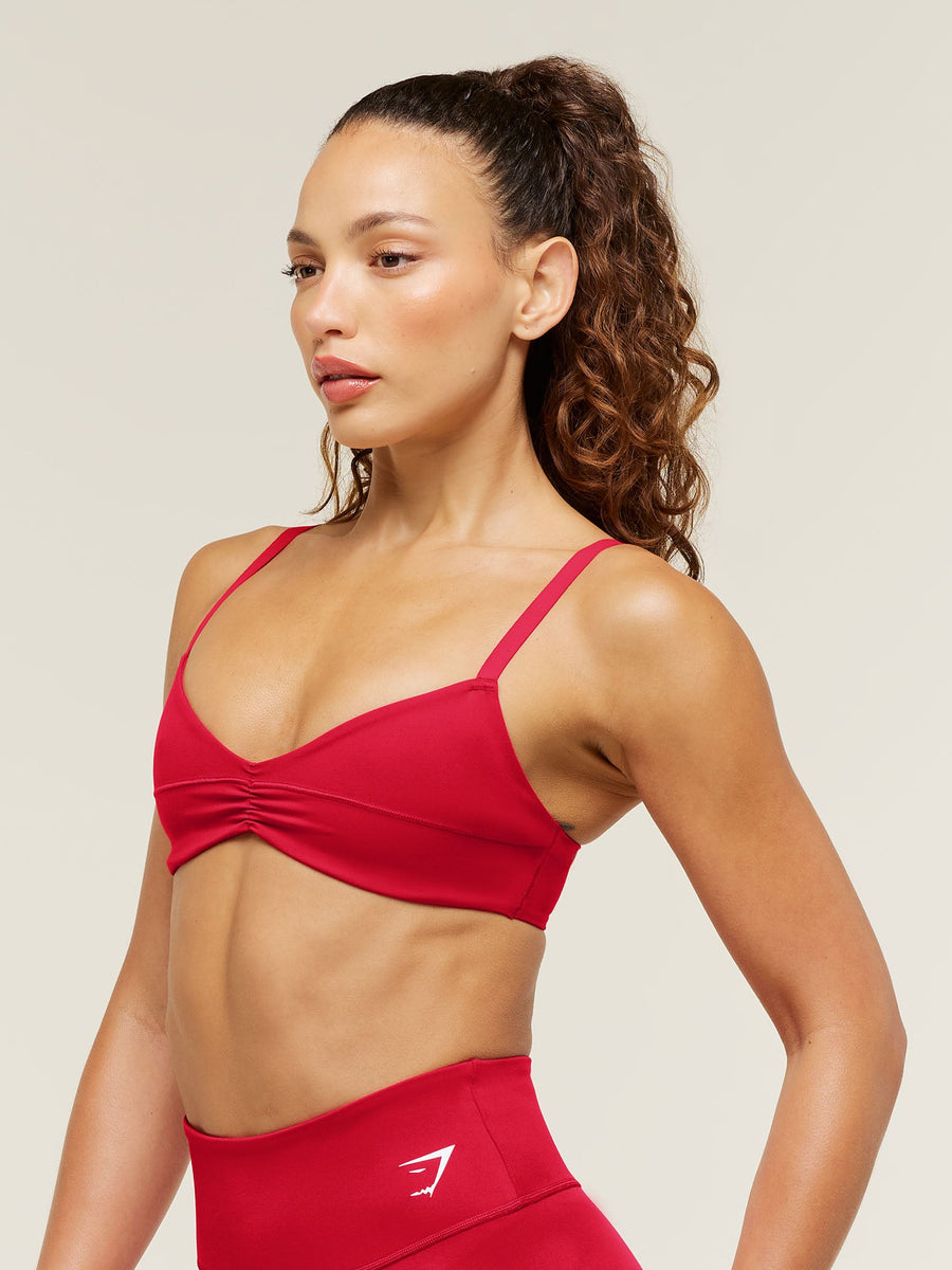 Gymshark Colour Block Sports Bra — Carmine Red — 3