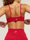 Gymshark Colour Block Sports Bra — Carmine Red — 5