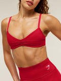 Gymshark Colour Block Sports Bra — Carmine Red — 6