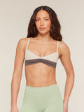 Gymshark Colour Block Sports Bra — Cool Brown/Pebble Grey — 1