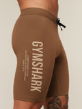 Gymshark Conditioning Club Half Tight — Trail Brown/Vanilla Beige — 7