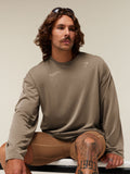 Gymshark Conditioning Club Washed Long Sleeve T-Shirt — Trail Brown/Vanilla Beige/Wash — 6