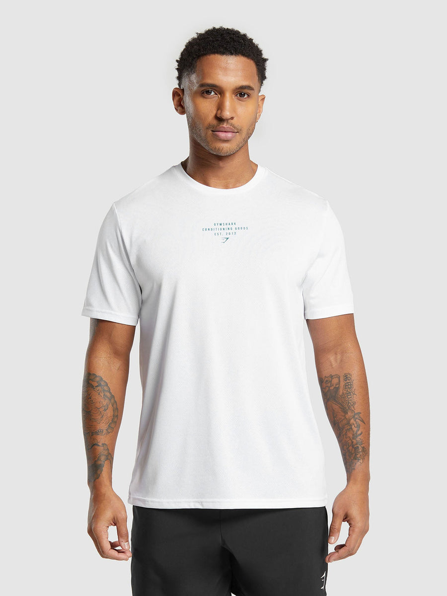 Gymshark Conditioning Goods T-Shirt — White — 1