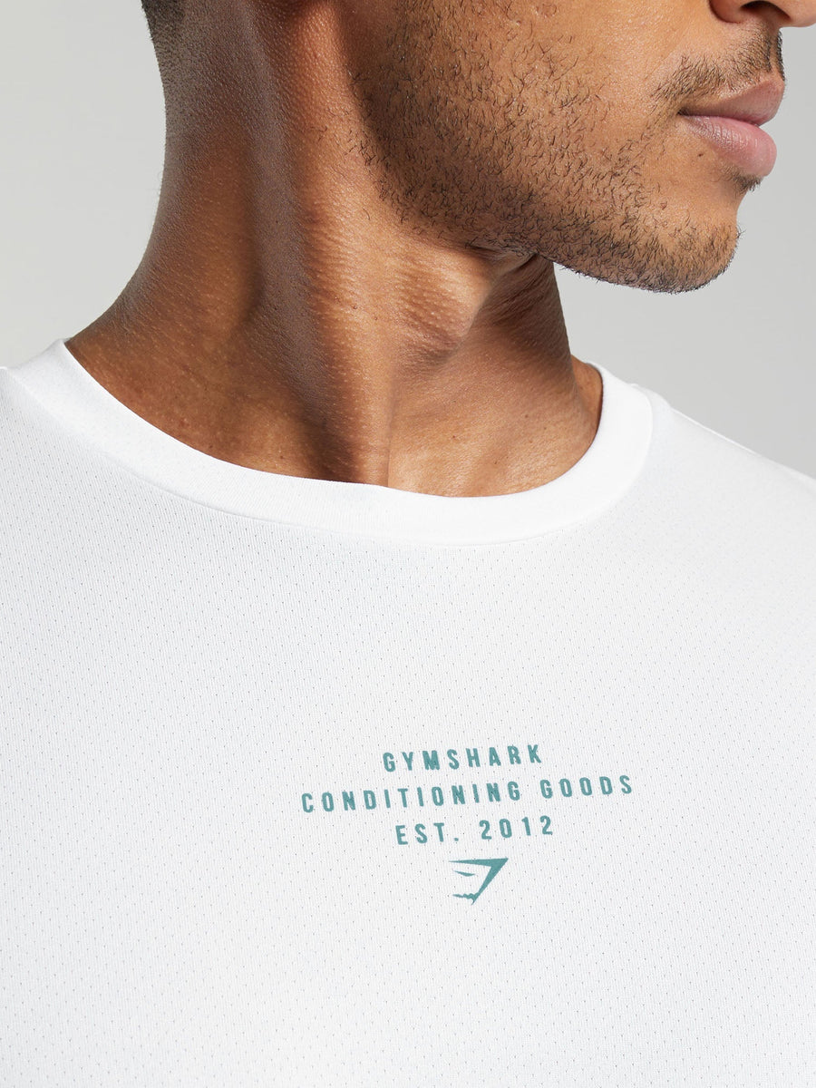 Gymshark Conditioning Goods T-Shirt — White — 5