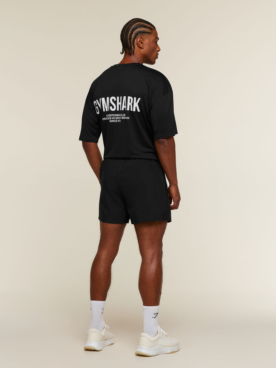 Gymshark Conditioning Club Oversized T-Shirt — Black/White — 5