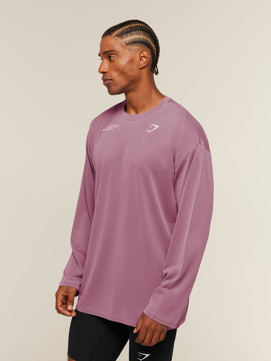 Gymshark Conditioning Club Washed Long Sleeve T-Shirt — Strength Pink/Haze Pink/Wash — 3