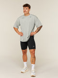 Gymshark Conditioning Club Washed T-Shirt — Light Grey/Track Green/Wash — 5