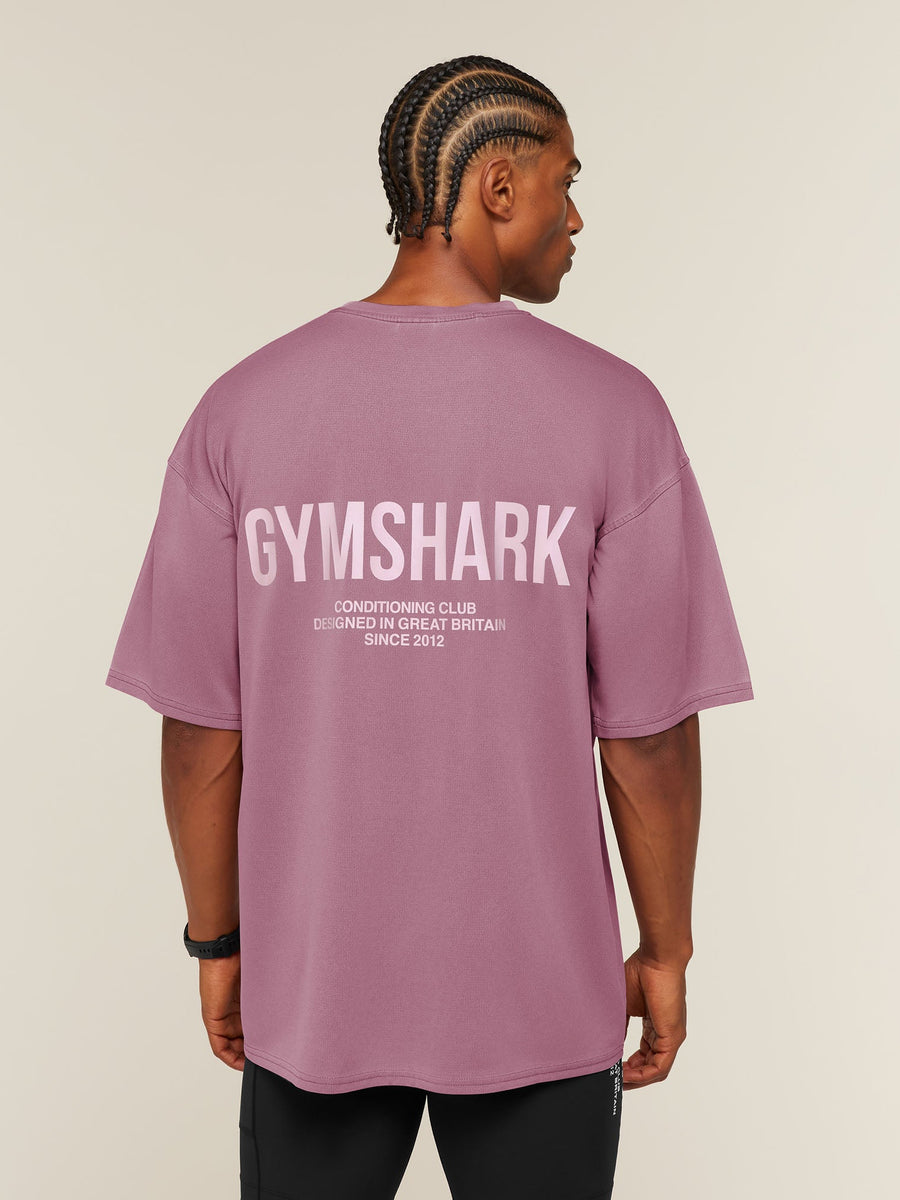 Gymshark Conditioning Club Washed T-Shirt — Strength Pink/Haze Pink/Wash — 1